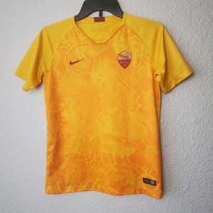 Nike A.S. Roma Soccer Jersey 2018‎ Yellow Dri-Fit Youth XL